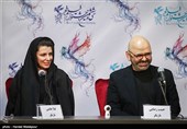 حبیب رضایی و لیلا حاتمی در نشست خبری فیلم "بمب یک عاشقانه" - سی‌وششمین جشنواره فیلم فجر