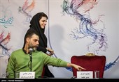 لیلا حاتمی بازیگر و پیمان معادی کارگردان در نشست خبری فیلم "بمب یک عاشقانه" - سی‌وششمین جشنواره فیلم فجر