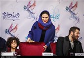 سحر دولتشاهی در نشست خبری فیلم امیر - سی‌وششمین جشنواره فیلم فجر