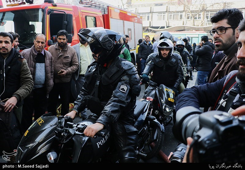 عملیات اطفای حریق در ساختمان شرکت برق حرارتی