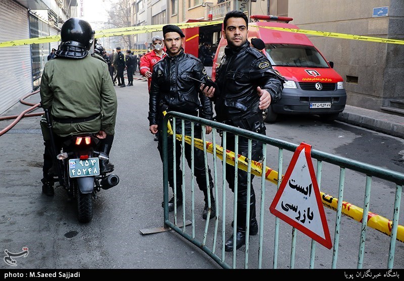 عملیات اطفای حریق در ساختمان شرکت برق حرارتی