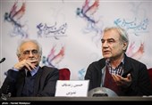 حسین زندباف تدوینگر در نشست خبری فیلم کار کثیف - سی‌وششمین جشنواره فیلم فجر