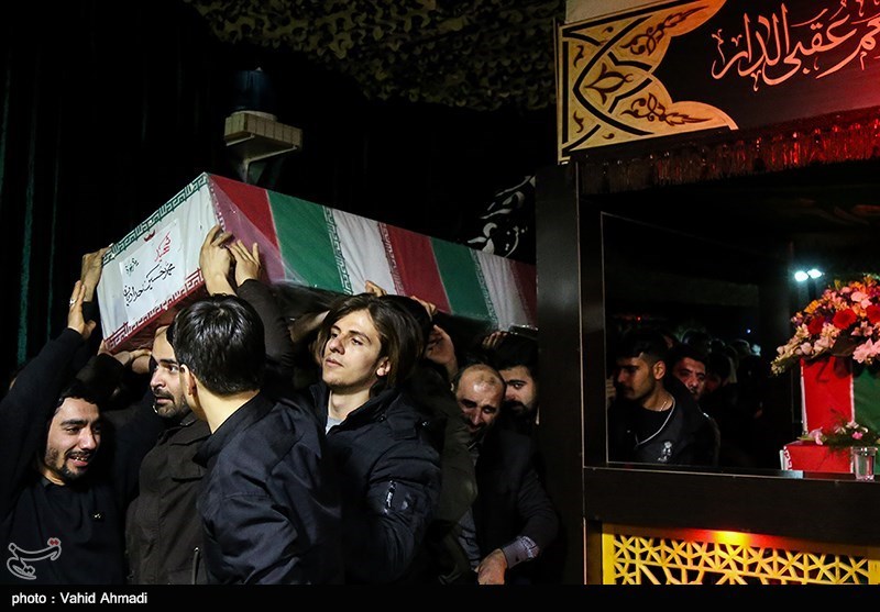 مراسم وداع با پیکر شهید بسیجی آشوب خیابان پاسداران "محمد حسین حدادیان"