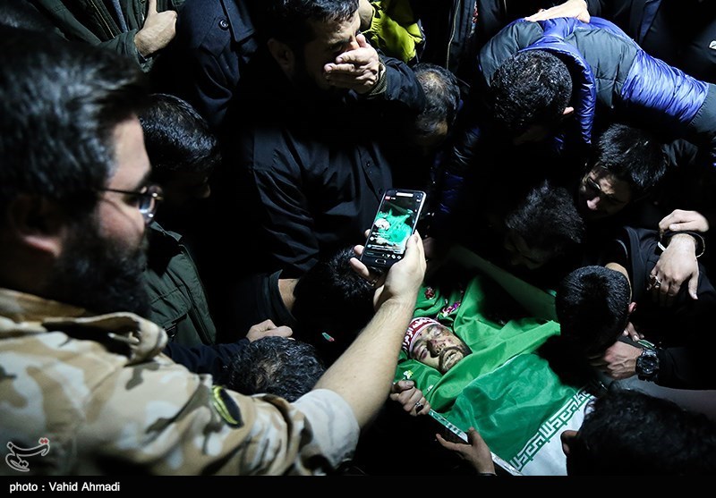 مراسم وداع با پیکر شهید بسیجی آشوب خیابان پاسداران "محمد حسین حدادیان"