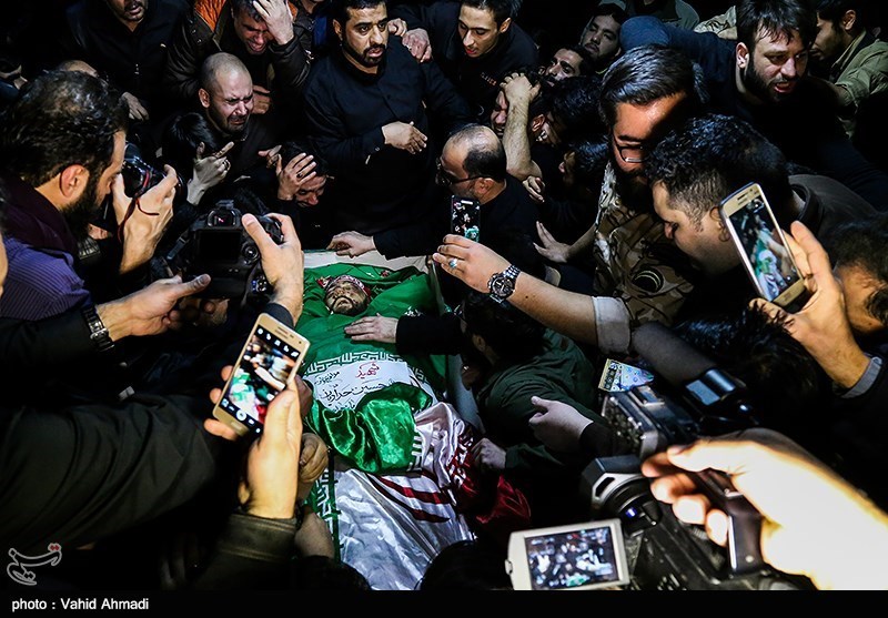 مراسم وداع با پیکر شهید بسیجی آشوب خیابان پاسداران "محمد حسین حدادیان"