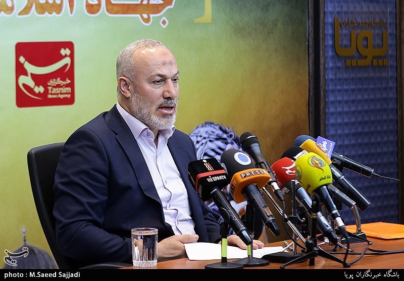 نشست خبری ناصر ابوشریف نماینده جنبش جهاد اسلامی فلسطین در ایران