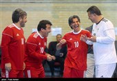 علی دایی،وحید شمسایی و خداداد عزیزی در بازی فوتسال دوستانه 