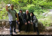 مسافران نوروزی در جنگل گلستان