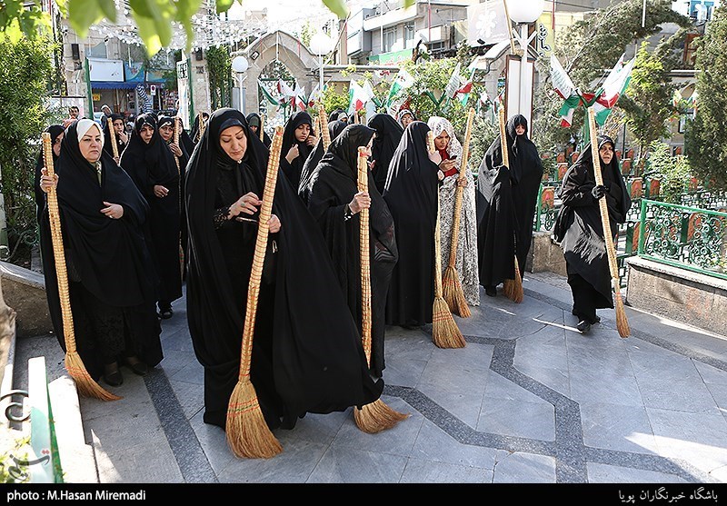 اولین غبارروبی سال 97 آستان مقدس حضرت علی اکبر(ع) چیذر