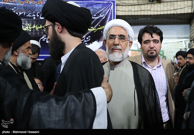 رسول منتجب نیا در مراسم ترحیم مرحوم حجت الاسلام سیدمهدی طباطبایی