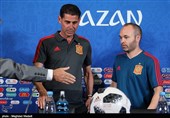 نشست خبری سرمربی و کاپیتان تیم ملی فوتبال اسپانیا پیش از دیدار با ایران