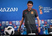 نشست خبری سرمربی و کاپیتان تیم ملی فوتبال اسپانیا پیش از دیدار با ایران