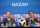 نشست خبری سرمربی و کاپیتان تیم ملی فوتبال اسپانیا پیش از دیدار با ایران