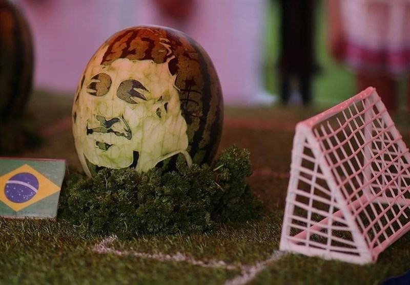 Faces of Russia’s World Cup Stars on Watermelon