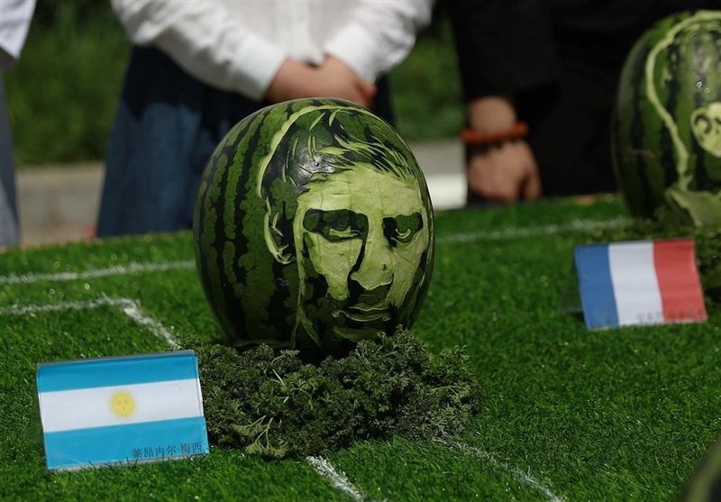 Faces of Russia’s World Cup Stars on Watermelon