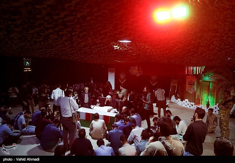 مراسم وداع با پیکر شهید تازه تفحص شده دفاع مقدس محمد عمویی