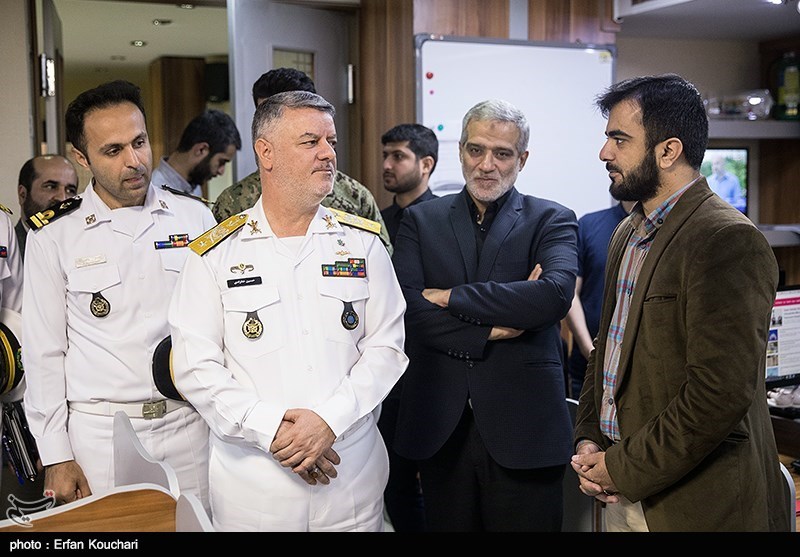 بازدید دریادار حسین خانزادی فرمانده نیروی دریایی راهبردی ارتش از تحریریه خبرگزاری تسنیم