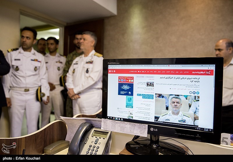 بازدید دریادار حسین خانزادی فرمانده نیروی دریایی راهبردی ارتش از تحریریه خبرگزاری تسنیم