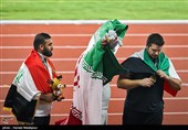 مراسم اهدای مدال طلای احسان حدادی قهرمان مسابقات پرتاب دیسک - بازی‌های آسیایی 2018