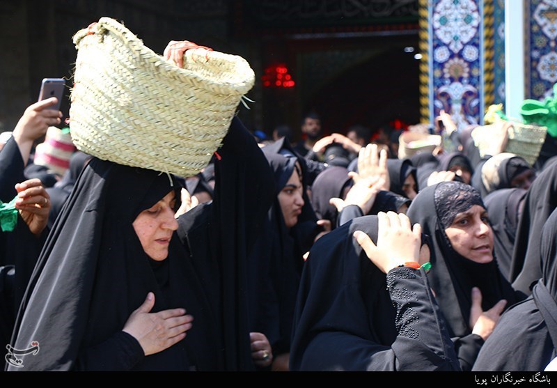 پیمایش کاروان عظیم بانوان بنی‌اسد بسوی حرم امام حسین(ع)