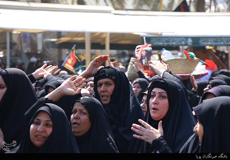 پیمایش کاروان عظیم بانوان بنی‌اسد بسوی حرم امام حسین(ع)