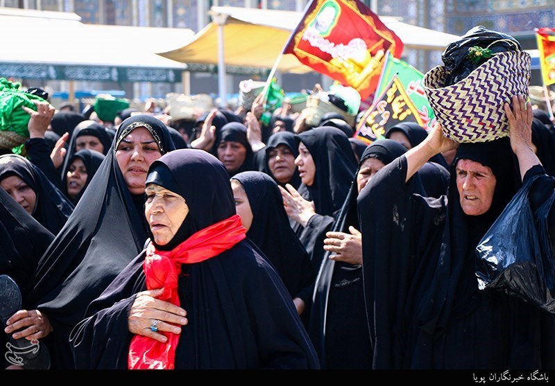 پیمایش کاروان عظیم بانوان بنی‌اسد بسوی حرم امام حسین(ع)