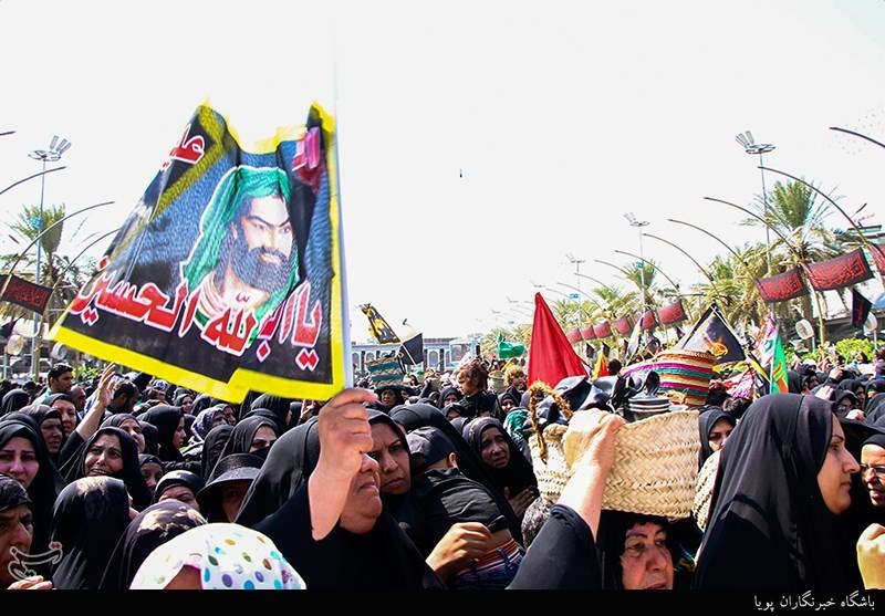 پیمایش کاروان عظیم بانوان بنی‌اسد بسوی حرم امام حسین(ع)