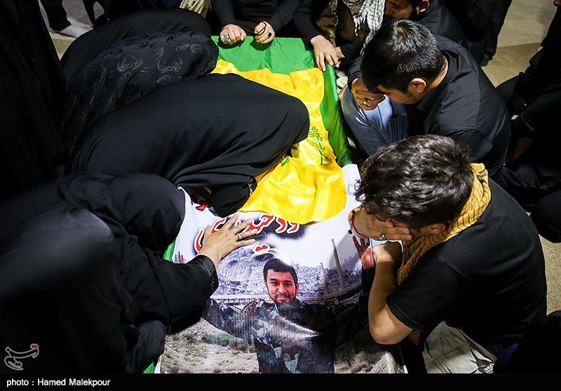 وداع با پیکر شهید مدافع حرم تیپ فاطمیون محمود حیدری