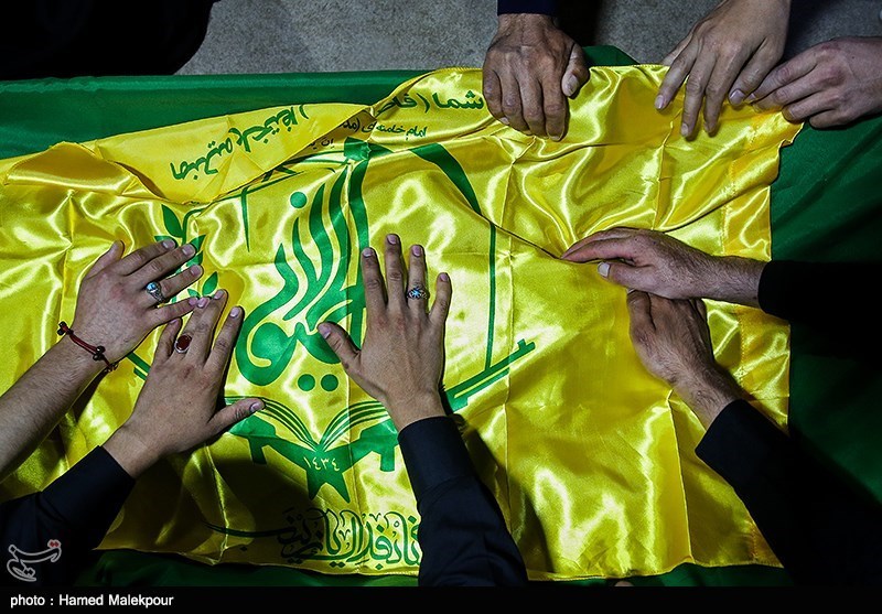 وداع با پیکر شهید مدافع حرم تیپ فاطمیون محمود حیدری