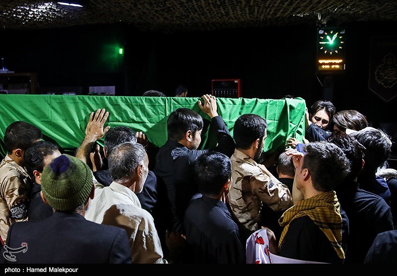 وداع با پیکر شهید مدافع حرم تیپ فاطمیون محمود حیدری