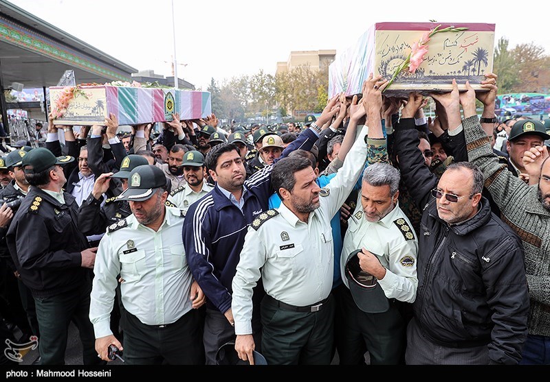 تشییع 3 شهید گمنام در ستاد ناجا