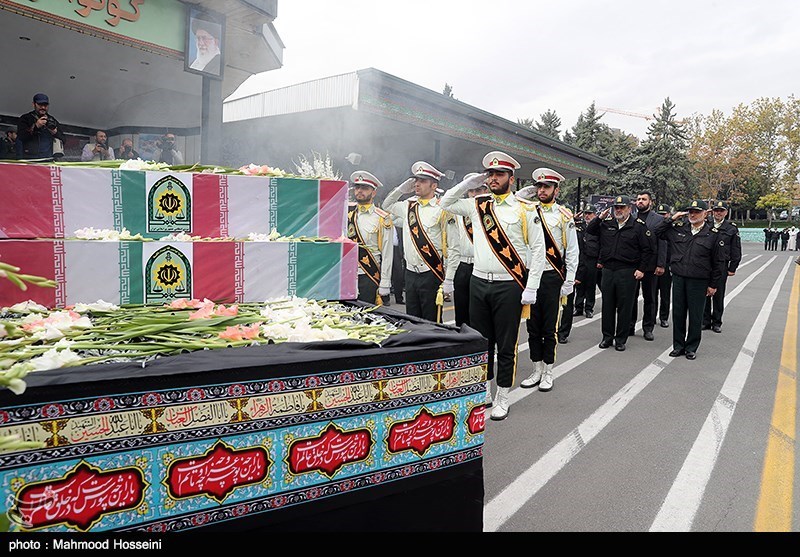 تشییع 3 شهید گمنام در ستاد ناجا