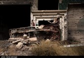 خانه ها و ساختمان های ویران شده شهر حمص سوریه بر اثر جنگ داعش با ارتش سوریه