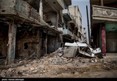 خانه ها و ساختمان های ویران شده شهر حمص سوریه بر اثر جنگ داعش با ارتش سوریه