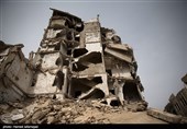 خانه ها و ساختمان های ویران شده شهر حمص سوریه بر اثر جنگ داعش با ارتش سوریه