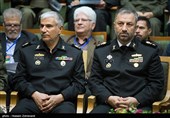 امیر دریادار حمزه‌علی کاویانی معاون هماهنگ‌کننده نیروی دریایی ارتش جمهوری اسلامی ایران در همایش ملی تهدیدهای نوپدید دفاعی و‌ نظامی