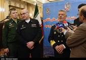 دیدار ژنرال اسیپوف معاون رئیس ستاد کل نیروهای مسلح روسیه با فرمانده نیروی دریایی ارتش