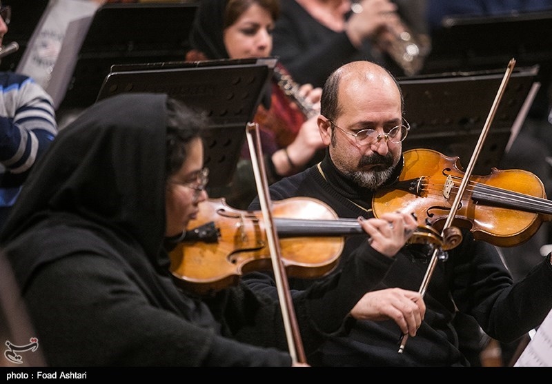تمرین ارکستر ملی "شب موسیقی آذربایجان"