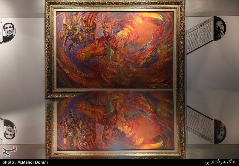 اثر هنری حبیب صادقی در نمایشگاه 40 سال نقش‌آفرینی