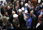 بازدید اسحاق جهانگیری معاون اول رئیس جمهور و امیر سرتیپ حاتمی وزیر دفاع از مجتمع شهید عارفی بزرگترین واحد صنعتی و معدنی مکانیزه تولید سرب کشور