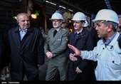 بازدید اسحاق جهانگیری معاون اول رئیس جمهور و امیر سرتیپ حاتمی وزیر دفاع از مجتمع شهید عارفی بزرگترین واحد صنعتی و معدنی مکانیزه تولید سرب کشور