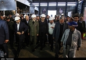 بازدید اسحاق جهانگیری معاون اول رئیس جمهور و امیر سرتیپ حاتمی وزیر دفاع از مجتمع شهید عارفی بزرگترین واحد صنعتی و معدنی مکانیزه تولید سرب کشور