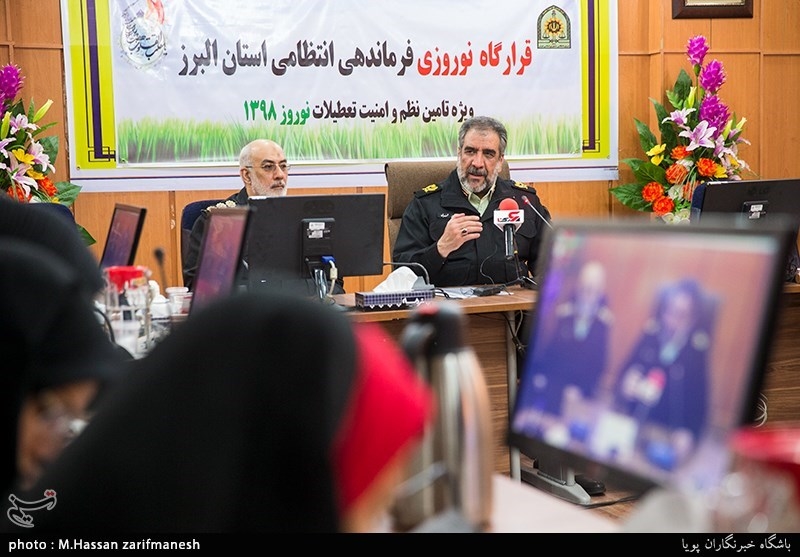 نشست خبری سردار عباسعلی محمدیان فرمانده نیروی انتظامی استان البرز