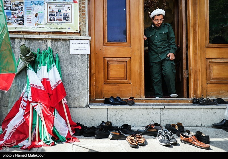 تجمع طلاب و روحانیون حوزه علمیه مروی در حمایت از سپاه