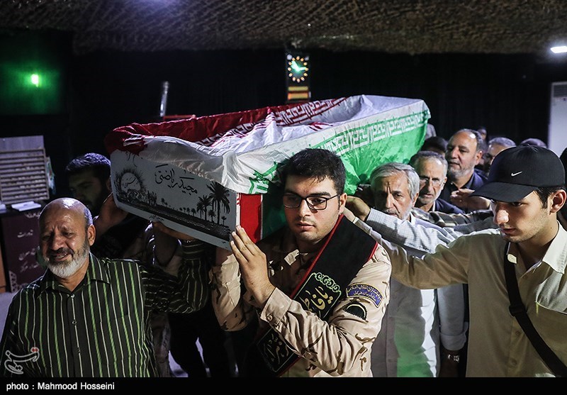 وداع با پیکر 4 شهید تازه شناسایی شده دفاع مقدس