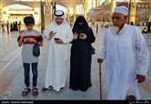 Muslims at Masjid Al-Nabawi during Hajj Rituals 
