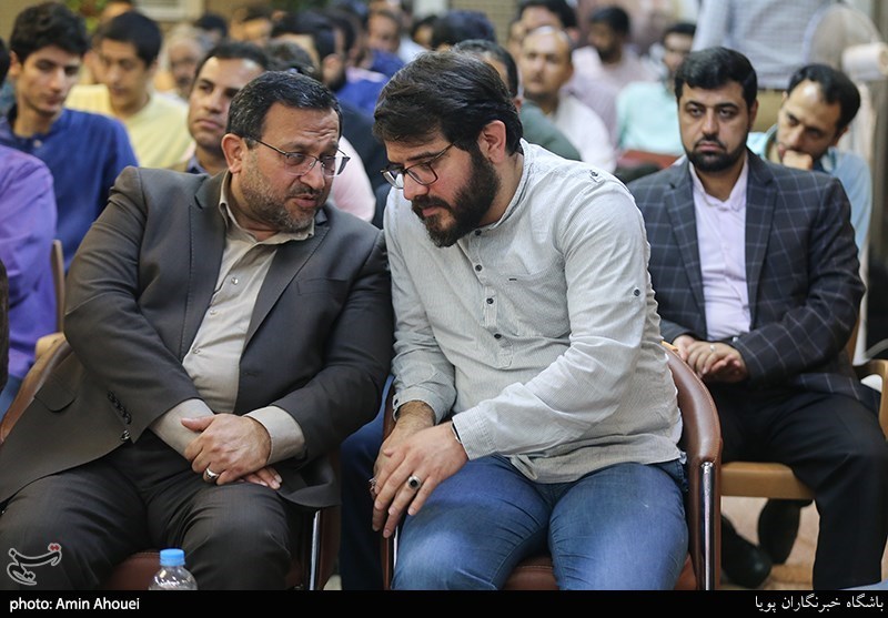 مجتبی امینی تهیه کننده سریال گاندو و حمیدرضا مقدم فر مشاور رسانه ای فرمانده سپاه پاسداران