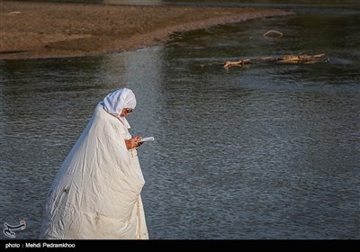 غسل تعمید مندائیان در رود کارون