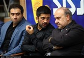 مسعود سلطانی‌فر، وزیر ورزش و جوانان و علیرضا دبیر رئیس فدراسیون کشتی در اردوی تیم ملی کشتی