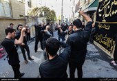 دسته های عزاداری روز تاسوعا در خیابان رودکی